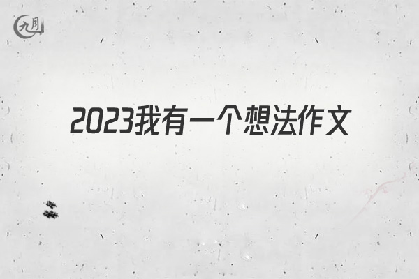 2022我有一个想法作文