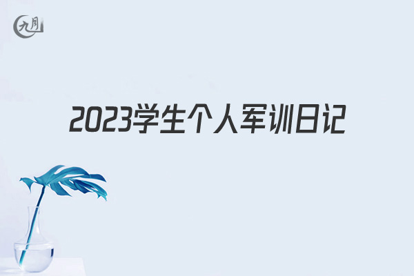 2022学生个人军训日记