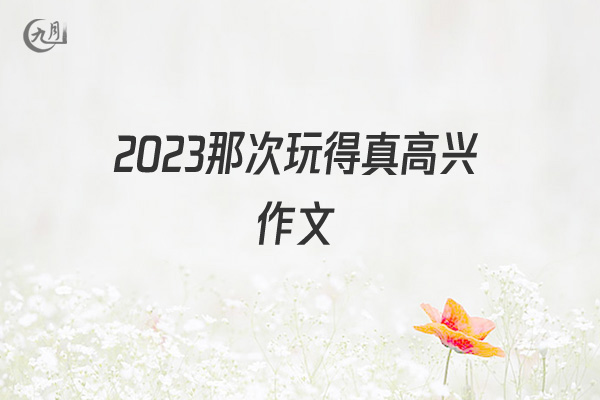 2022那次玩得真高兴作文