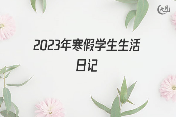 2022年寒假学生生活日记