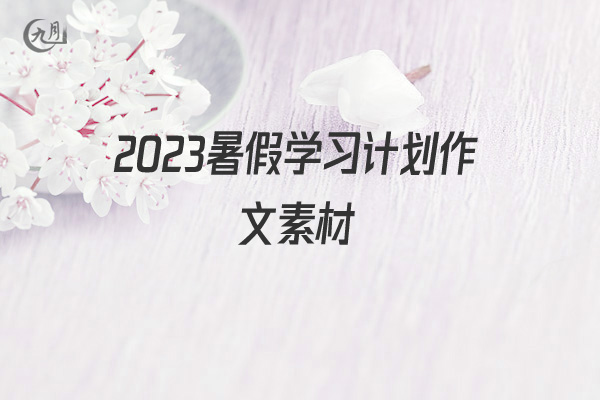 2022暑假学习计划作文素材