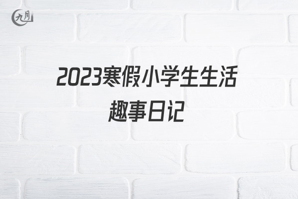 2022寒假小学生生活趣事日记