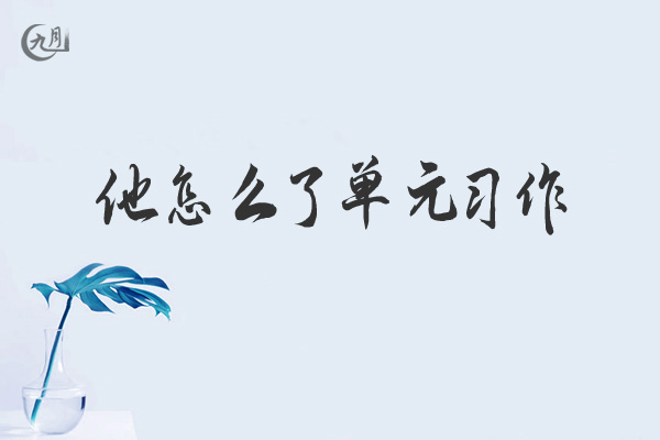 他怎么了单元习作