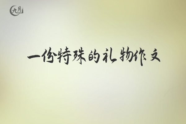 一份特殊的礼物作文