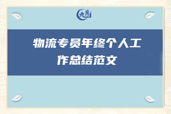 物流专员年终个人工作总结范文