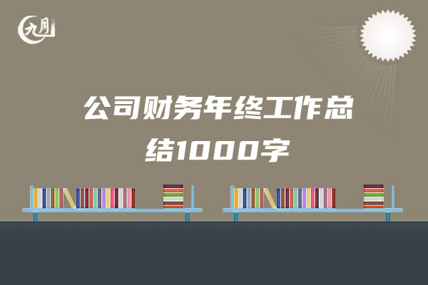 公司财务年终工作总结1000字