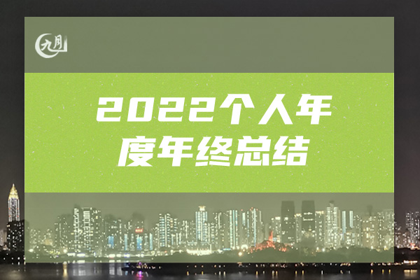 2022个人年度年终总结