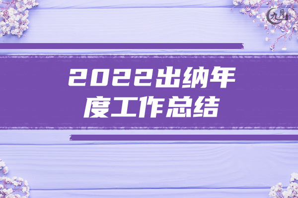 2022出纳年度工作总结