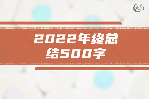 2022年终总结500字