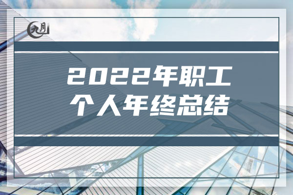 2022年职工个人年终总结