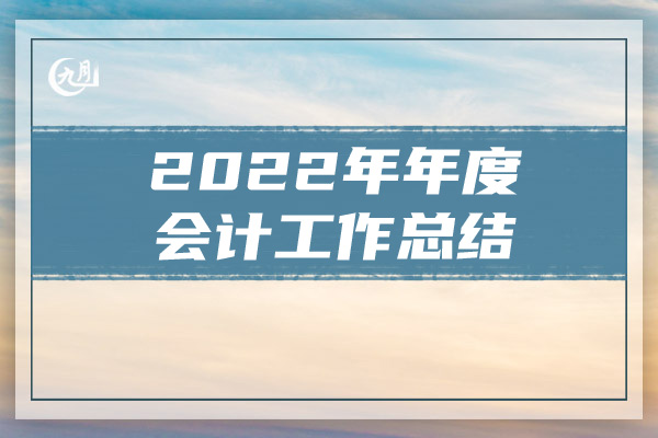 2022年年度会计工作总结