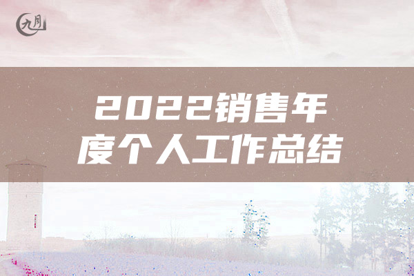 2022销售年度个人工作总结