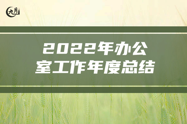 2022年办公室工作年度总结