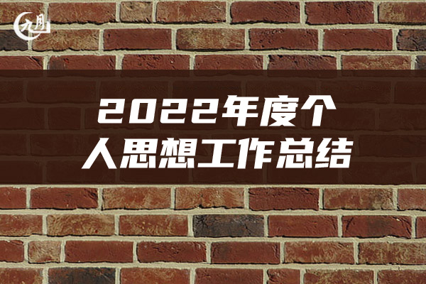 2022年度个人思想工作总结