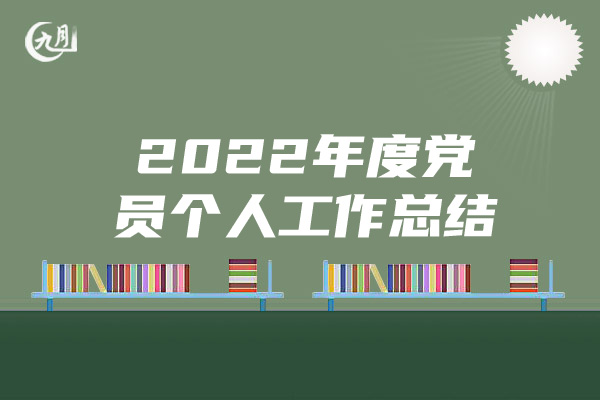 2022年度党员个人工作总结