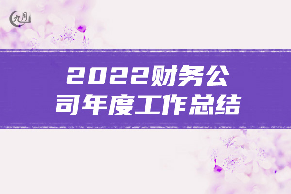 2022财务公司年度工作总结