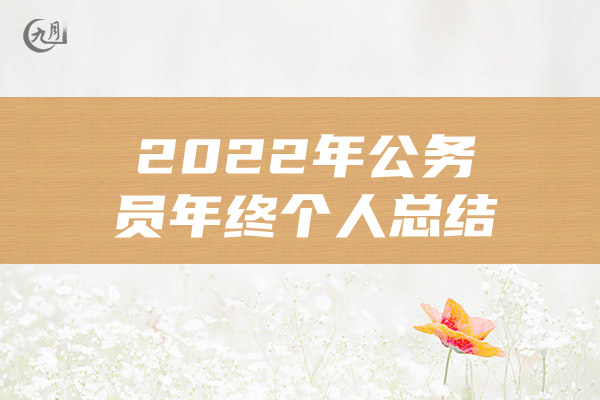 2022年公务员年终个人总结