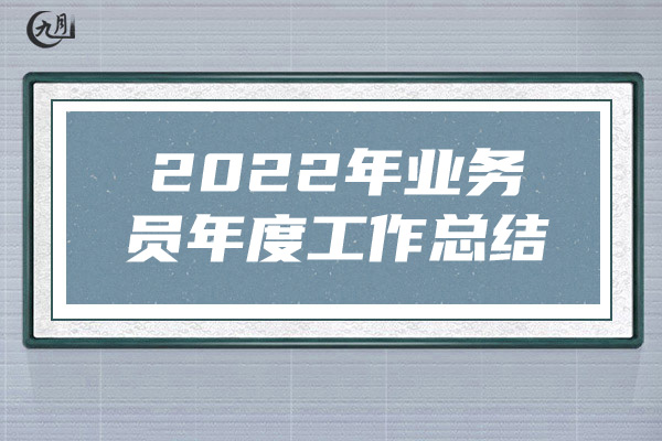 2022年业务员年度工作总结