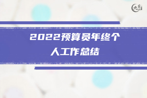 2022预算员年终个人工作总结