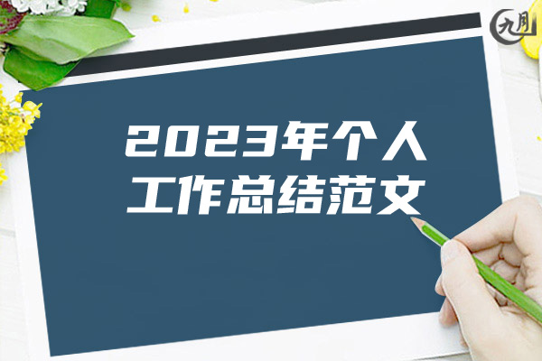 2023年个人工作总结范文