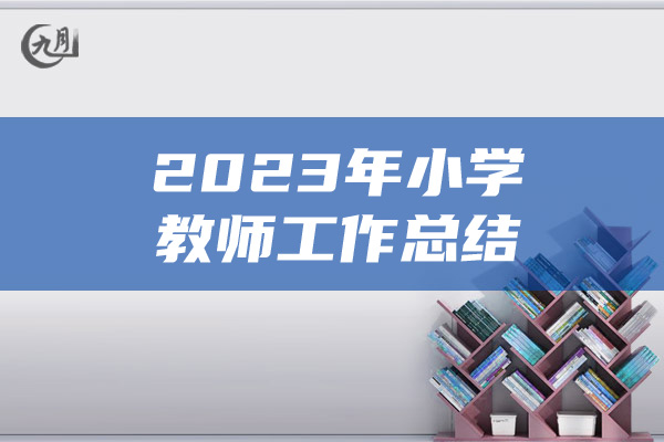 2023年小学教师工作总结