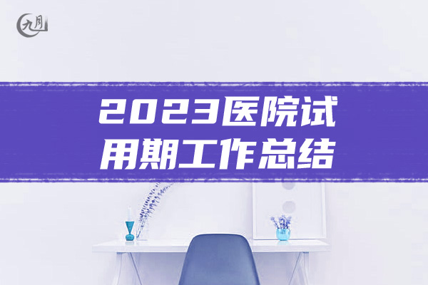 2023医院试用期工作总结