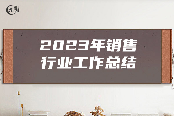 2023年销售行业工作总结