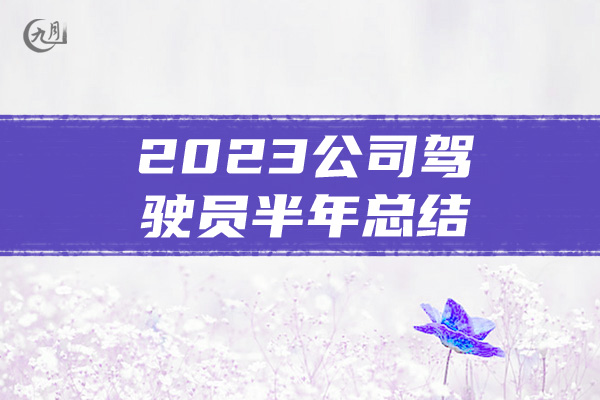 2023公司驾驶员半年总结