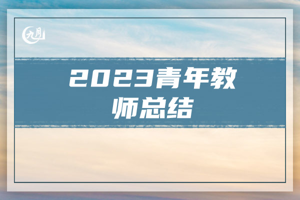 2023青年教师总结