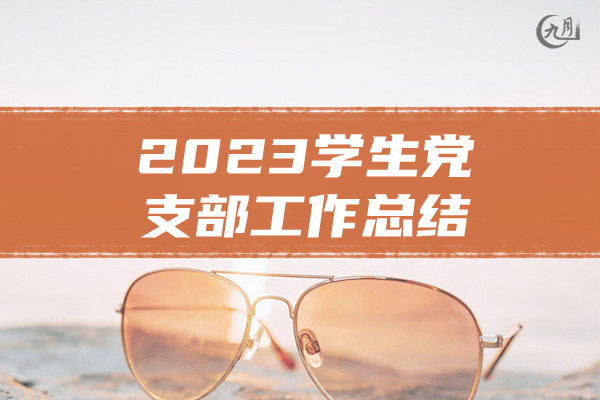 2023学生党支部工作总结