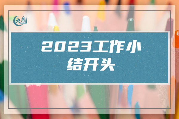 2023工作小结开头