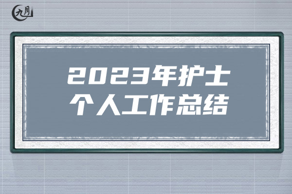 2023年护士个人工作总结