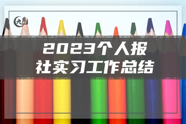 2023个人报社实习工作总结