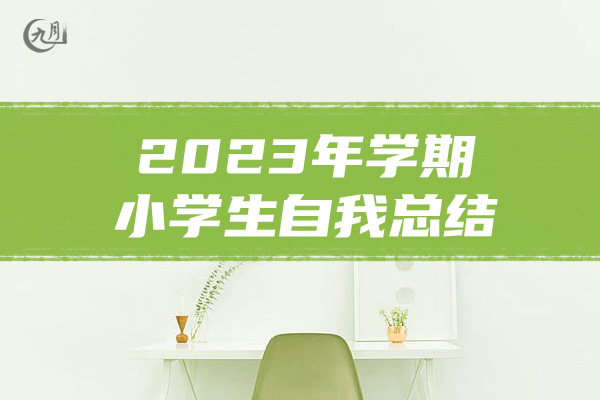 2023年学期小学生自我总结