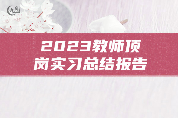 2023教师顶岗实习总结报告