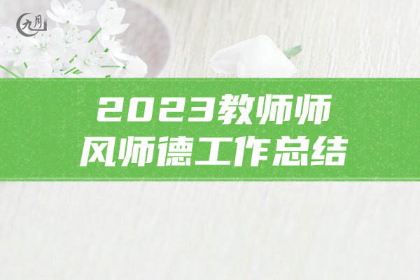 2023教师师风师德工作总结