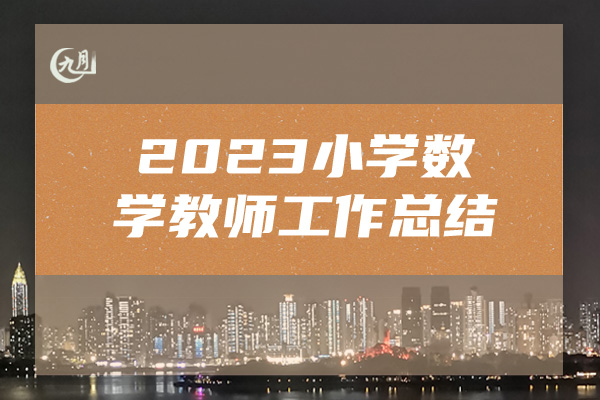 2023小学数学教师工作总结