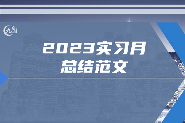 2023实习月总结范文