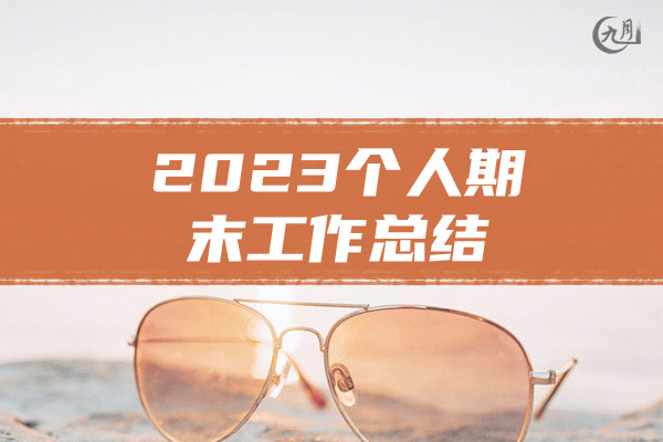 2023个人期末工作总结