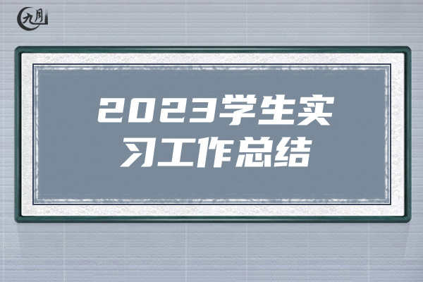 2023学生实习工作总结