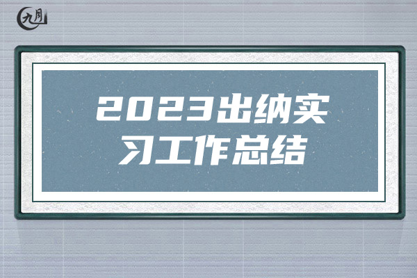 2023出纳实习工作总结