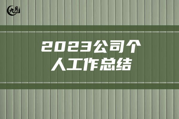 2023公司个人工作总结