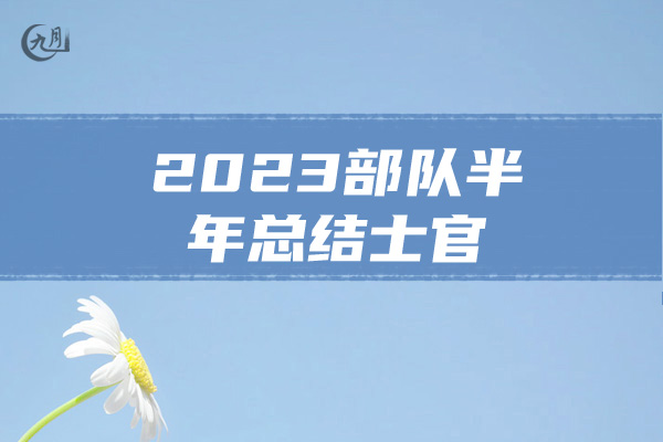 2023部队半年总结士官