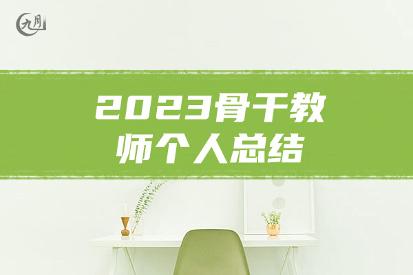 2023骨干教师个人总结