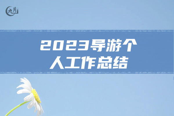 2023导游个人工作总结