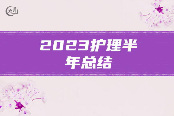 2023护理半年总结