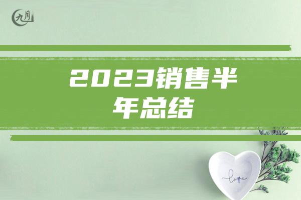 2023销售半年总结