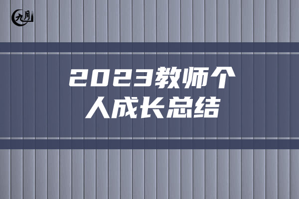 2023教师个人成长总结