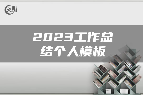 2023工作总结个人模板