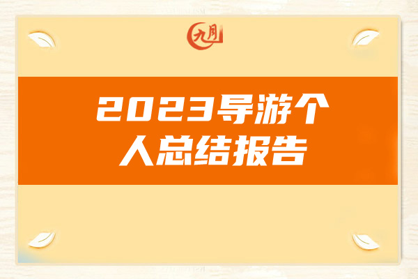 2023导游个人总结报告